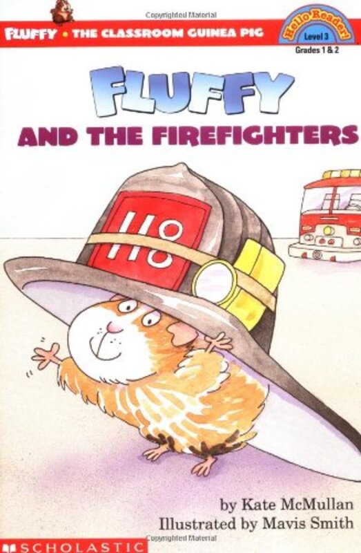 Book cover for "Fluffy And The Fire Fighters" by Kate McMullan