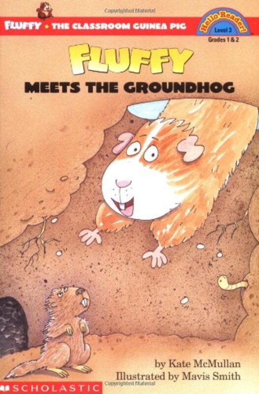 Book cover for "Fluffy Meets The Groundhog" by Kate McMullan