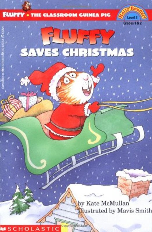 Book cover for "Fluffy Saves Christmas" by Kate McMullan