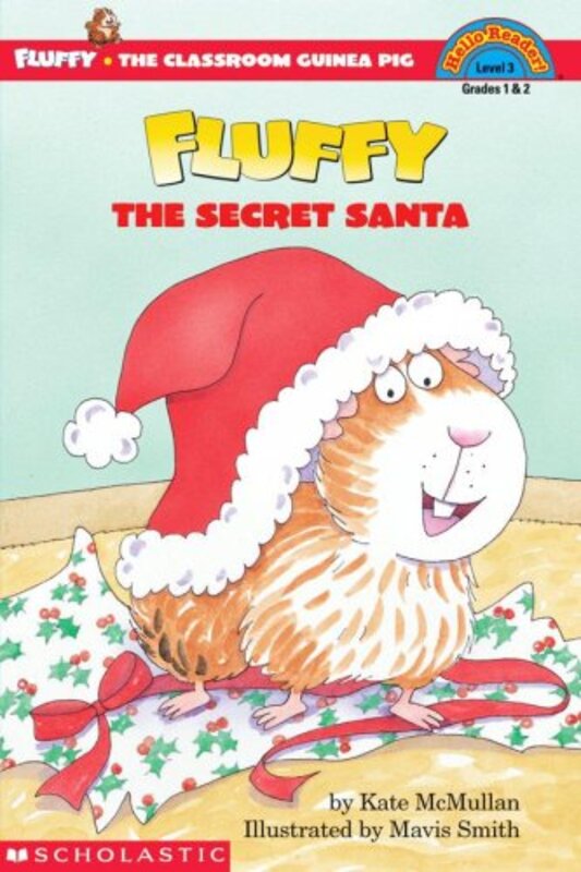 Book cover for "Fluffy, the Secret Santa" by Kate McMullan