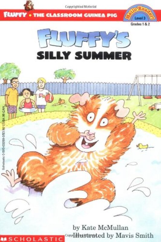Book cover for "Fluffy's Silly Summer" by Kate McMullan