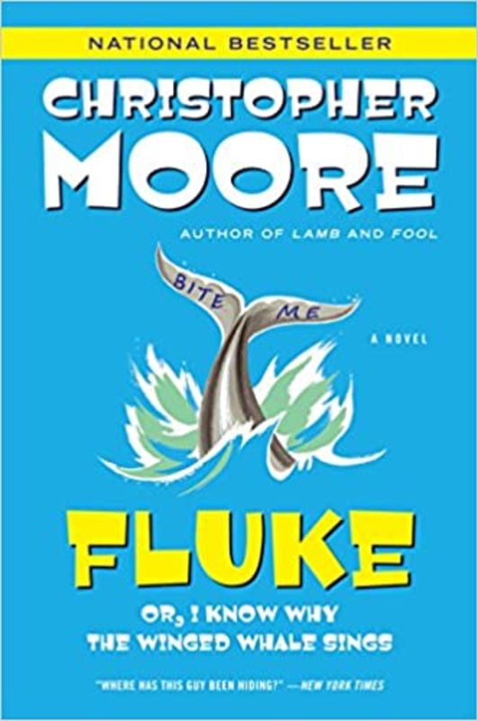 Book cover for "Fluke" by Christopher Moore