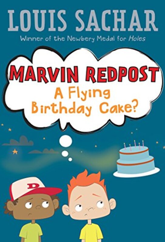 Book cover for "Flying Birthday Cake?" by Louis Sachar