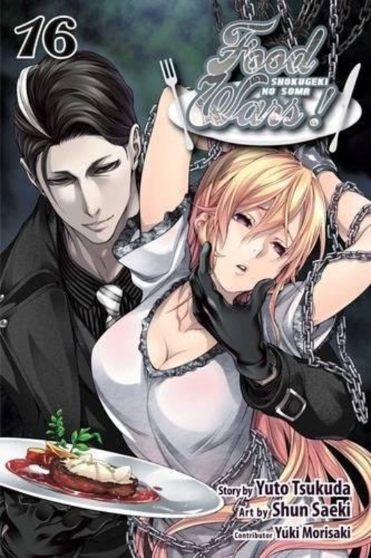 Book cover for "Food Wars!: Shokugeki no Soma, Vol. 16" by Yuto Tsukuda