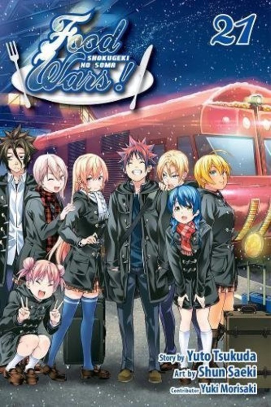 Book cover for "Food Wars!: Shokugeki no Soma, Vol. 21" by Yuto Tsukuda