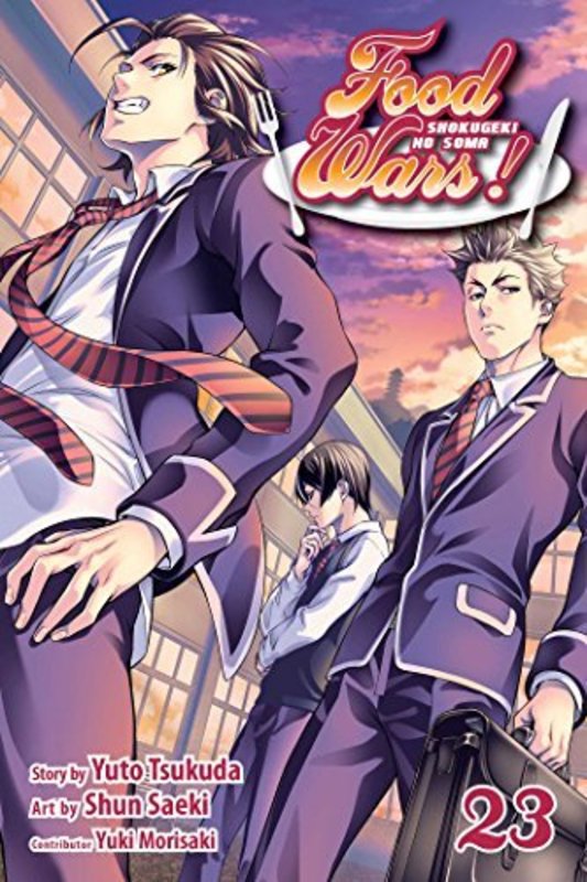 Book cover for "Food Wars!: Shokugeki no Soma, Vol. 23: Wilderness Pioneer" by Yuto Tsukuda