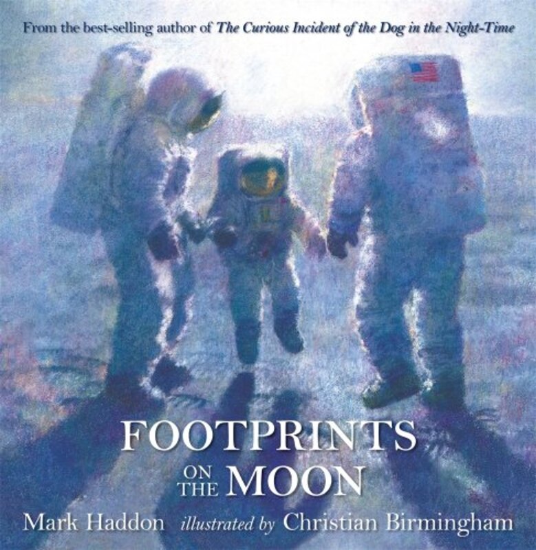 Book cover for "Footprints on the Moon" by Mark Haddon