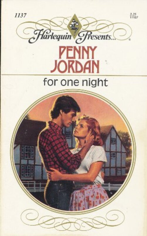 Book cover for "For One Night" by Penny Jordan
