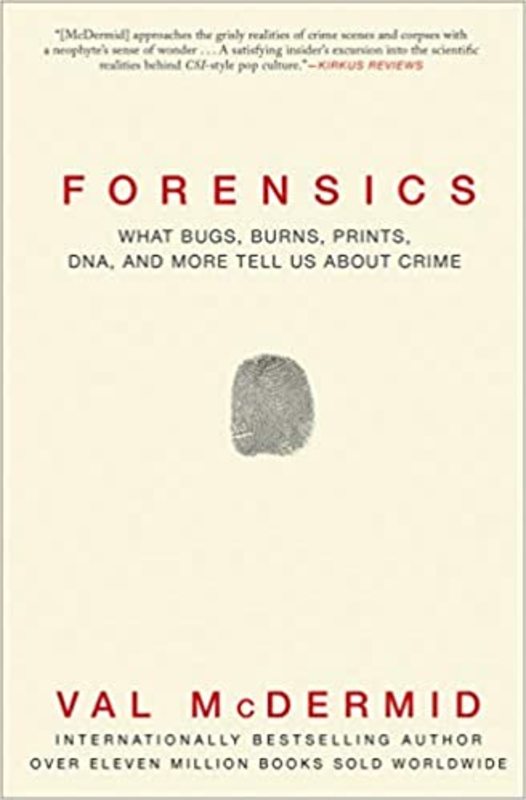 Book cover for "Forensics" by Val McDermid