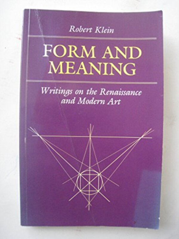 Book cover for "Form and Meaning" by Robert Klein