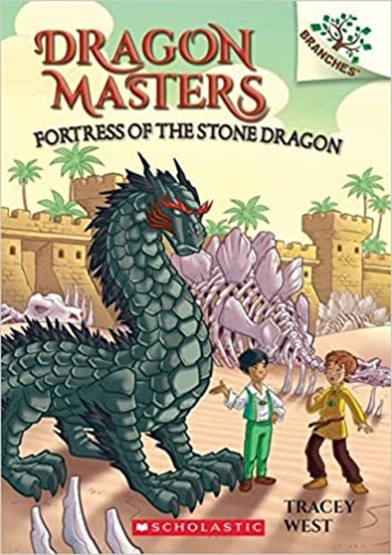 Book cover for "Fortress of the Stone Dragon" by Tracey West