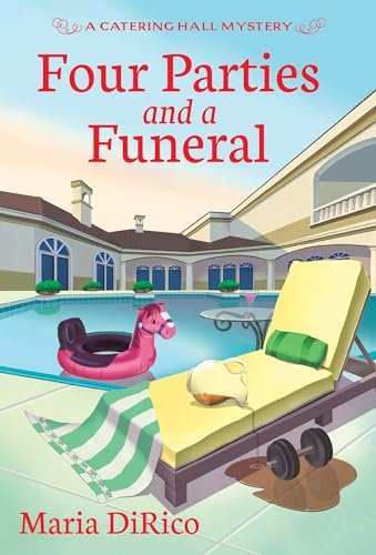 Book cover for "Four Parties and a Funeral" by Ellen Byron