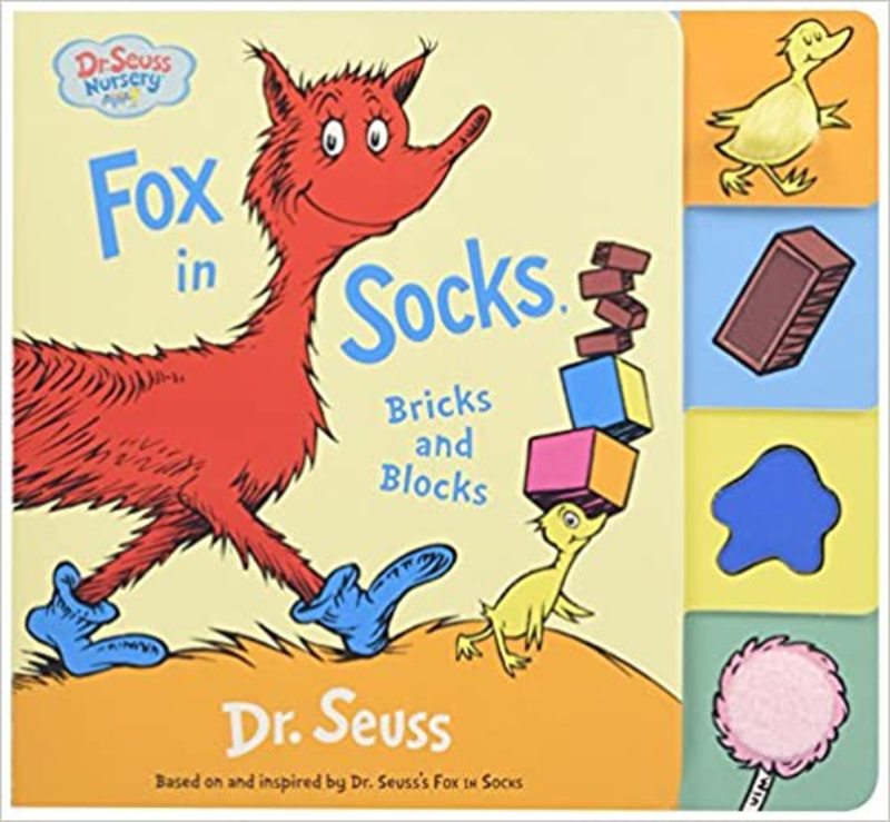 Book cover for "Fox in Socks, Bricks and Blocks" by Dr. Seuss