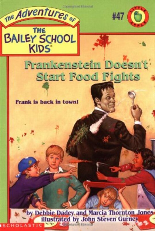 Book cover for "Frankenstein Doesn't Start Food Fights" by Marcia Thornton Jones
