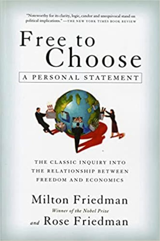 Book cover for "Free to Choose" by Milton Friedman