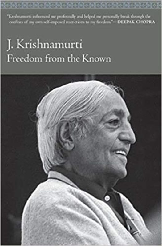 Book cover for "Freedom from the Known" by Jiddu Krishnamurti