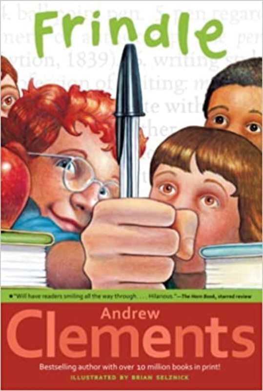 Book cover for "Frindle" by Andrew Clements