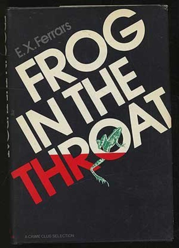 Book cover for "Frog in the Throat" by Elizabeth EX Ferrars