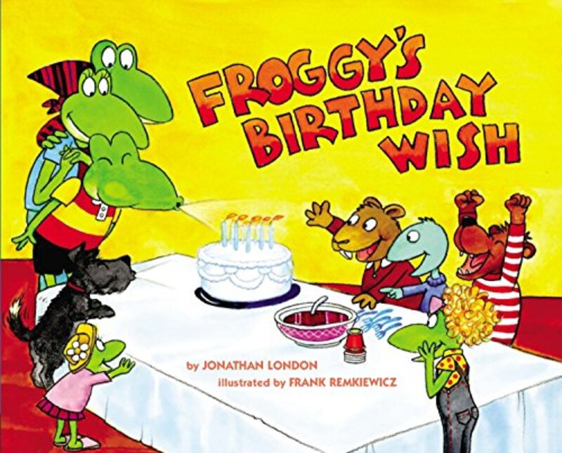 Book cover for "Froggy's Birthday Wish" by Jonathan London
