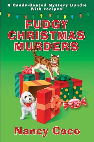 Book cover for "Fudgy Christmas Murders" by Nancy Coco
