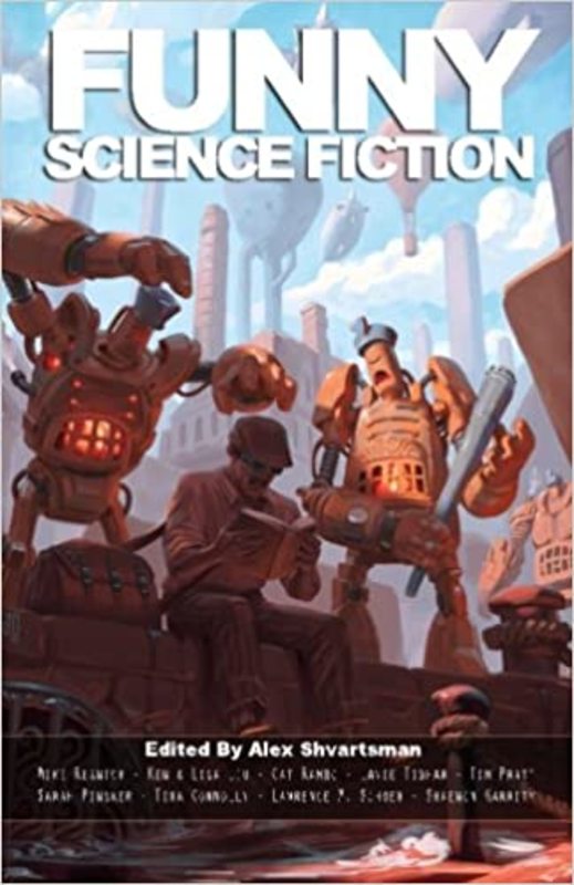 Book cover for "Funny Science Fiction" by Kevin J Anderson