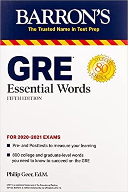 Book cover for "GRE Essential Words" by Philip Geer Ed.M.