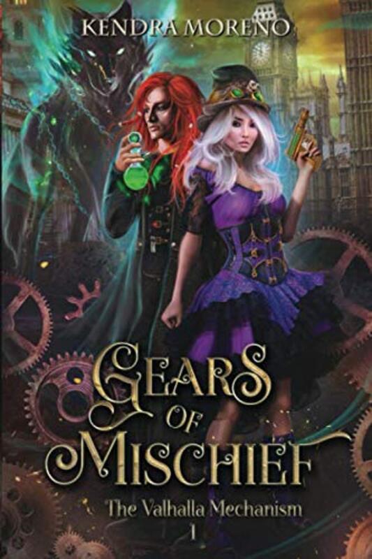 Book cover for "Gears of Mischief" by Kendra Moreno