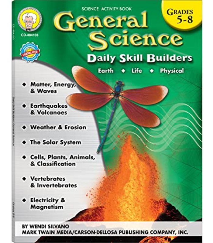 Book cover for "General Science, Grades 5 - 8" by Wendi Silvano