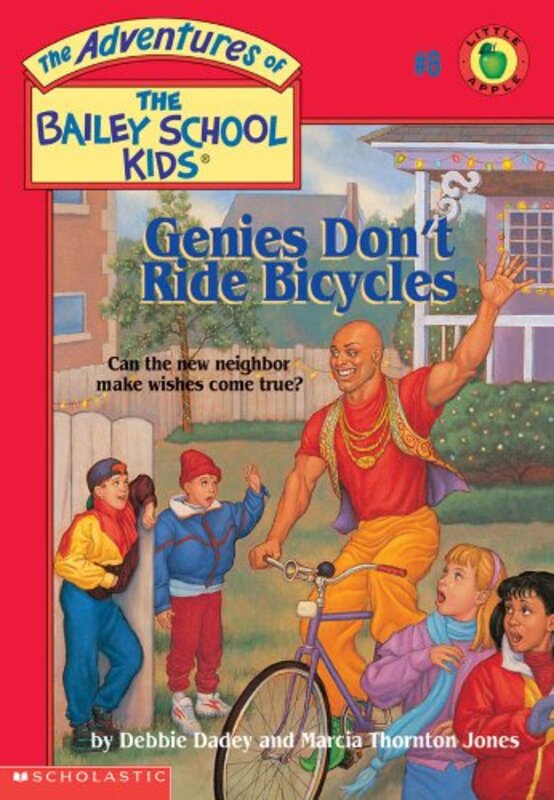Book cover for "Genies Don't Ride Bicycles" by Marcia Thornton Jones