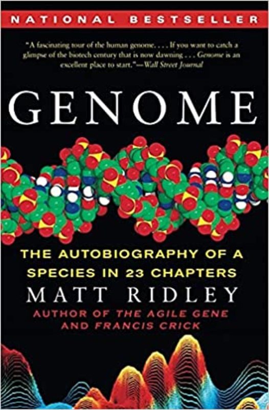 Book cover for "Genome" by Matt Ridley