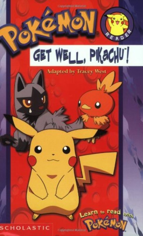 Book cover for "Get Well, Pikachu!" by Tracey West