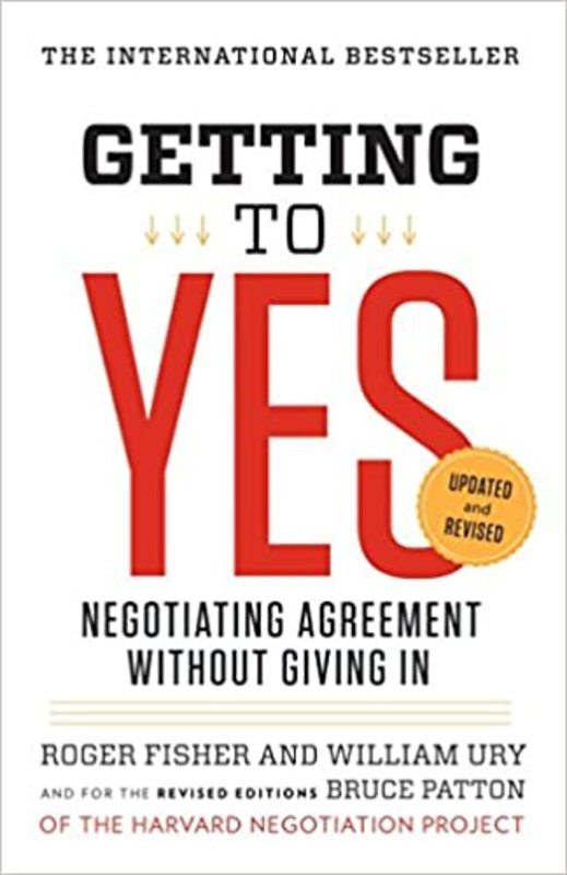 Book cover for "Getting to Yes" by Roger Fisher
