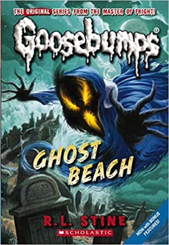 Book cover for "Ghost Beach" by R.L. Stine
