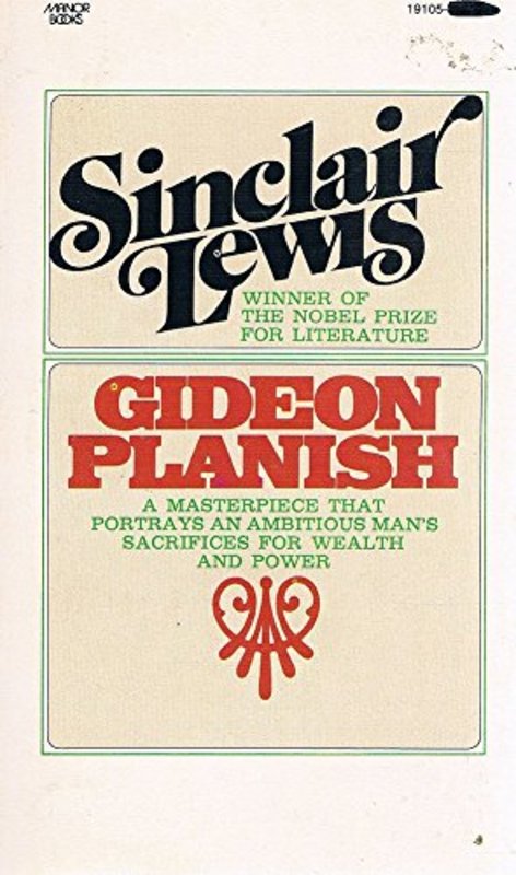 Book cover for "Gideon Planish" by Sinclair Lewis