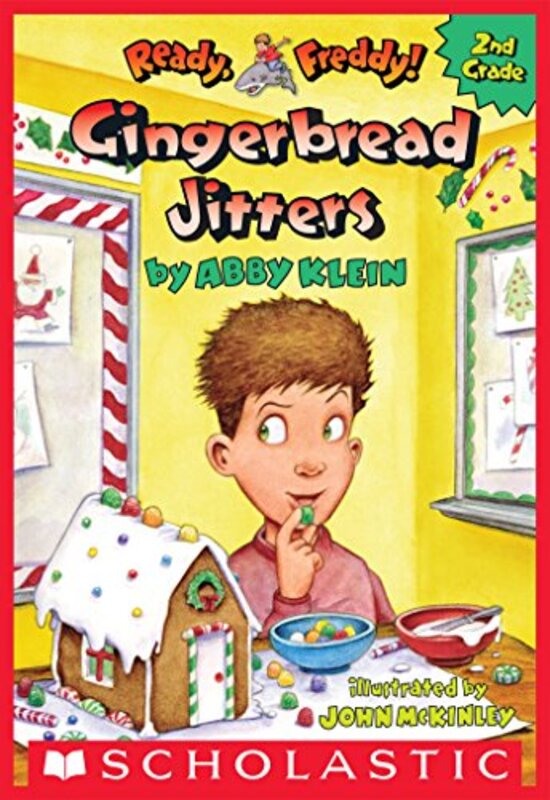 Book cover for "Gingerbread Jitters" by Abby Klein