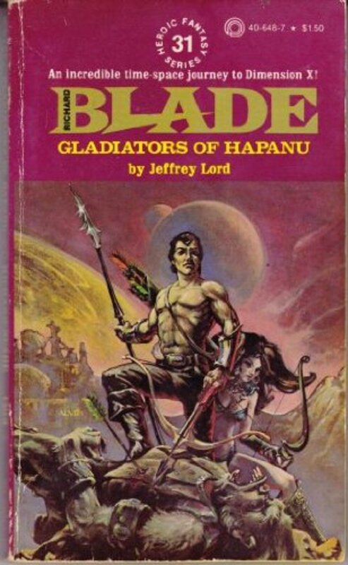 Book cover for "Gladiators of Hapanu" by Jeffrey Lord