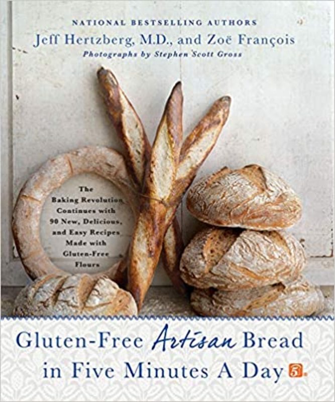 Book cover for "Gluten-Free Artisan Bread in Five Minutes a Day" by Jeff Hertzberg M.D.