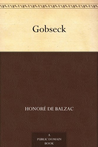 Book cover for "Gobseck" by Honore de Balzac