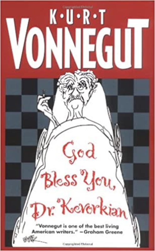 Book cover for "God Bless You, Dr. Kevorkian" by Kurt Vonnegut