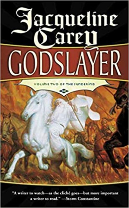 Book cover for "Godslayer" by Jacqueline Carey