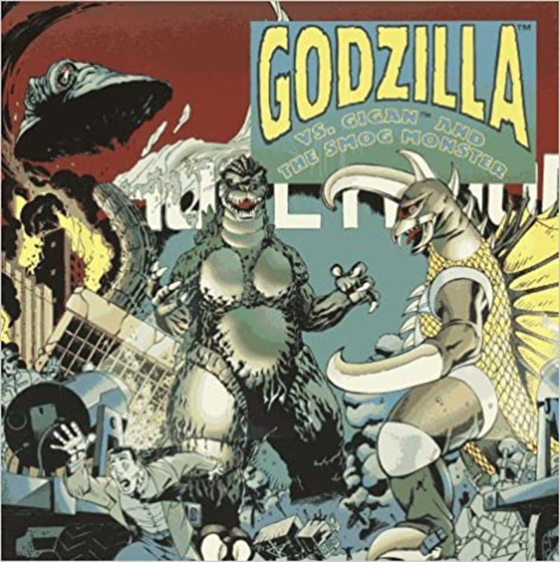 Book cover for "Godzilla vs. Gigan and the Smog Monster" by Marc Cerasini