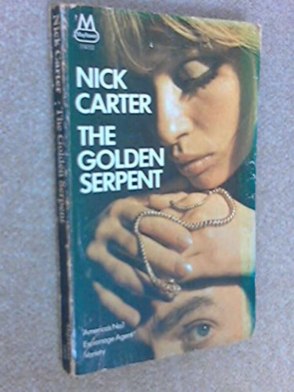 Book cover for "Golden Serpent" by Nick Carter