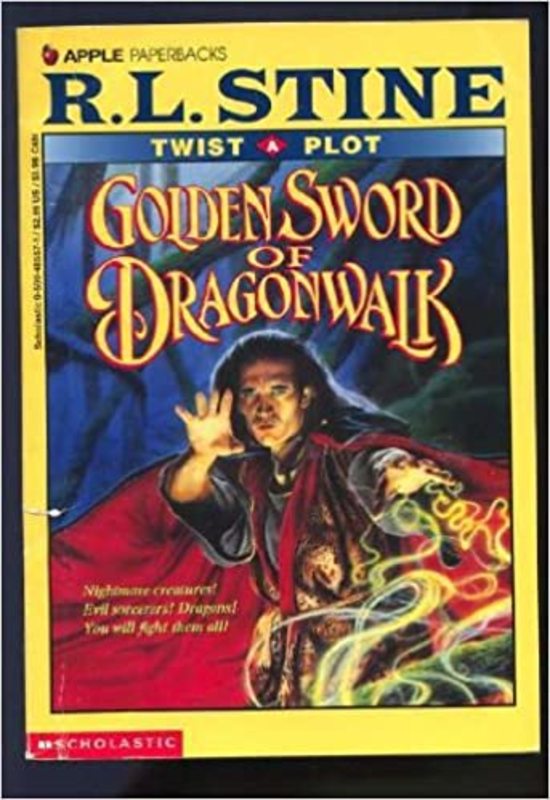 Book cover for "Golden Sword of Dragonwalk" by R.L. Stine