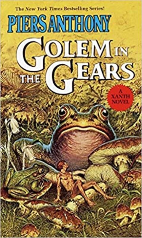 Book cover for "Golem in the Gears" by Piers Anthony
