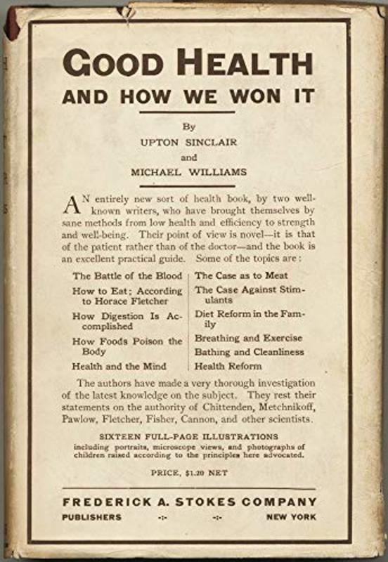 Book cover for "Good Health and How We Won It" by Upton Sinclair