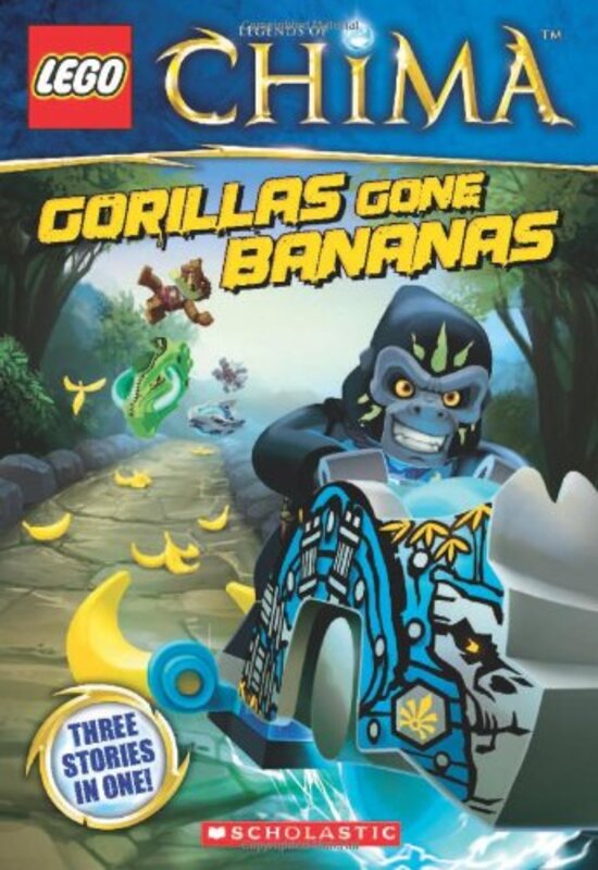 Book cover for "Gorillas Gone Bananas" by Greg Farshtey