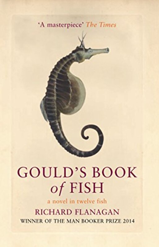 Book cover for "Gould's Book of Fish in Twelve Fish" by Richard Flanagan