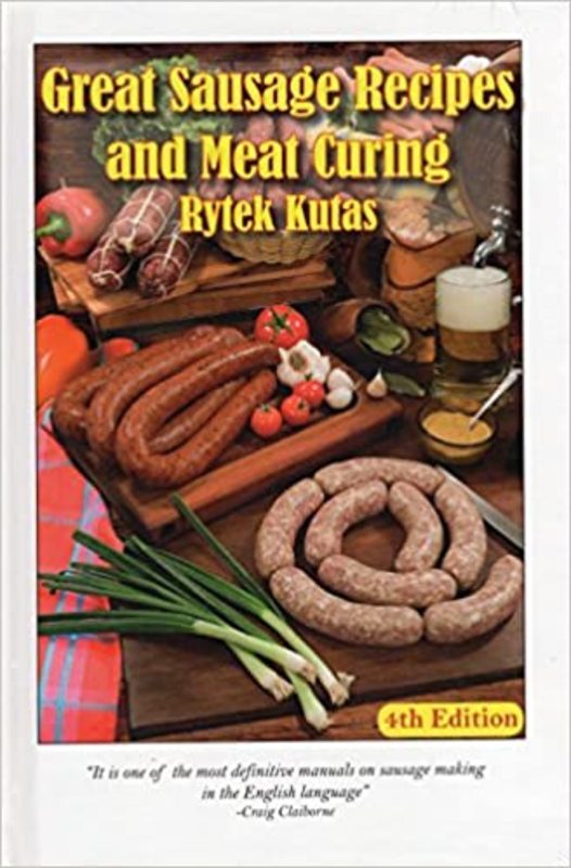 Book cover for "Great Sausage Recipes and Meat Curing" by Rytek Kutas