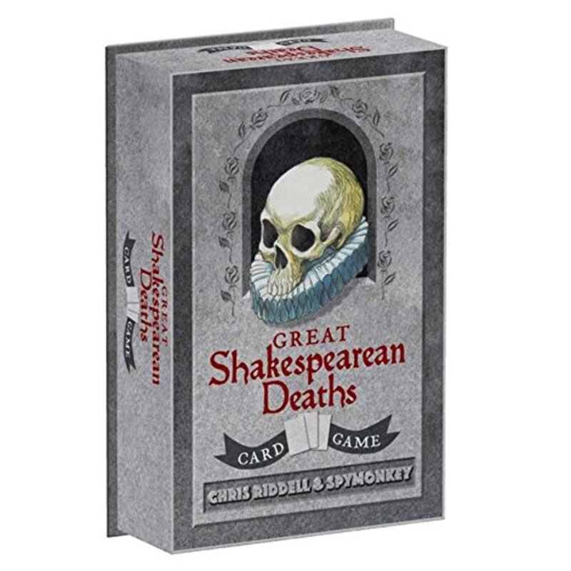 Book cover for "Great Shakespearean Deaths Card Game" by Chris Riddell
