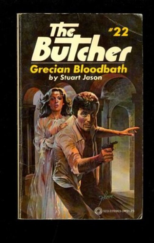 Book cover for "Grecian Bloodbath" by Stuart Jason
